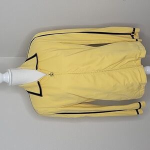 St John Sport Yellow Zip Up Jacket with Black Trim